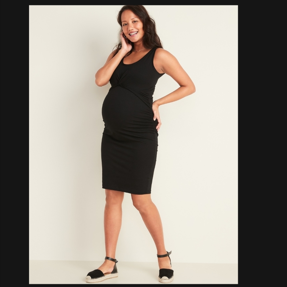 Old Navy Maternity Twist-Front Jersey Bodycon Sleeveless Dress Size Medium